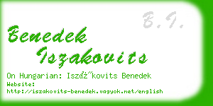 benedek iszakovits business card